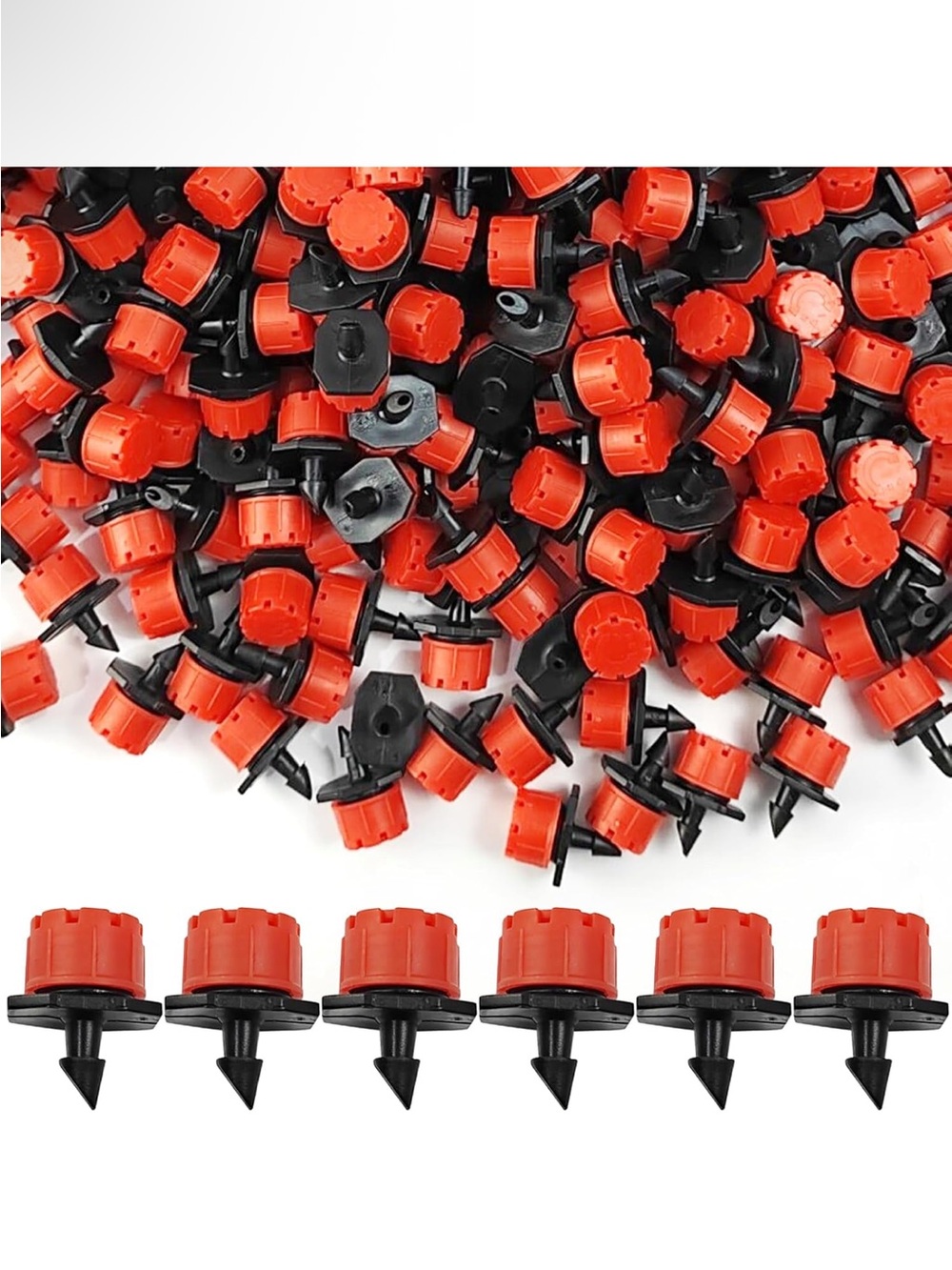 Universal Red Micro Drip Stakes - Efficient Irrigation for Plants